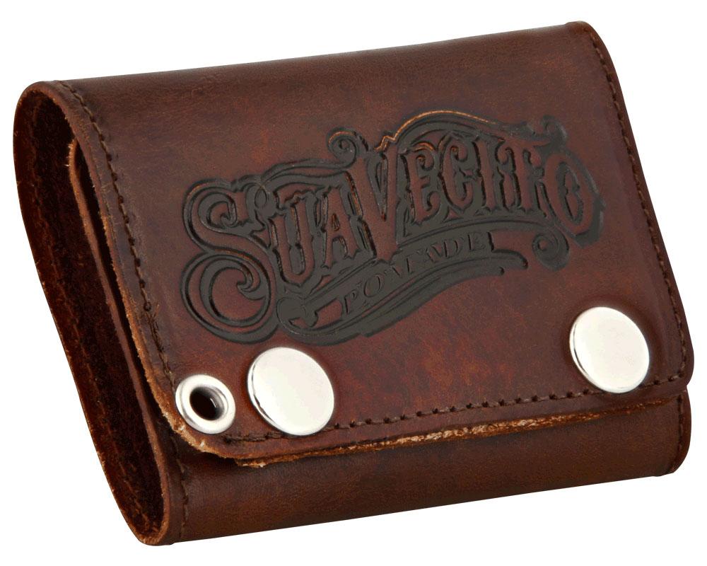 Mens Tri Fold Chain Wallet Antique Brown Suavecito For Professionals 7607